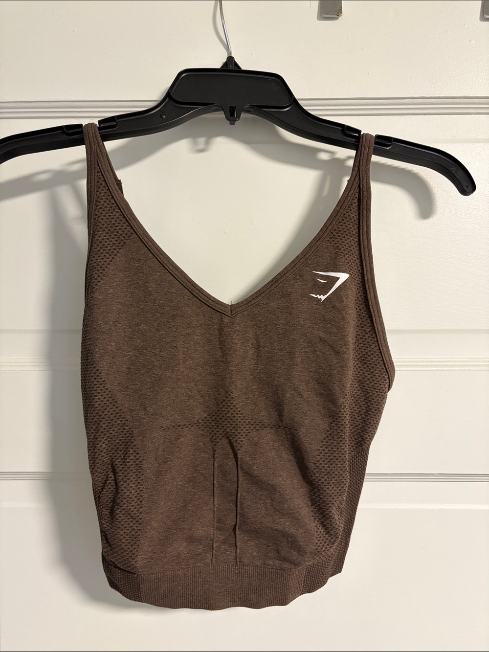 Gymshark Brown Seamless V-Neck Crop Top